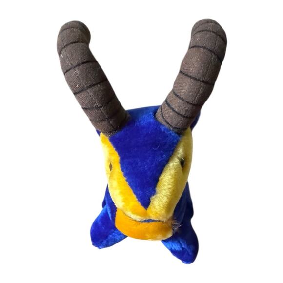 Vintage ACM Plush Ram Rampage NFL Football Blue Gold Goat Horns Stuffed Animal - Picture 5 of 9